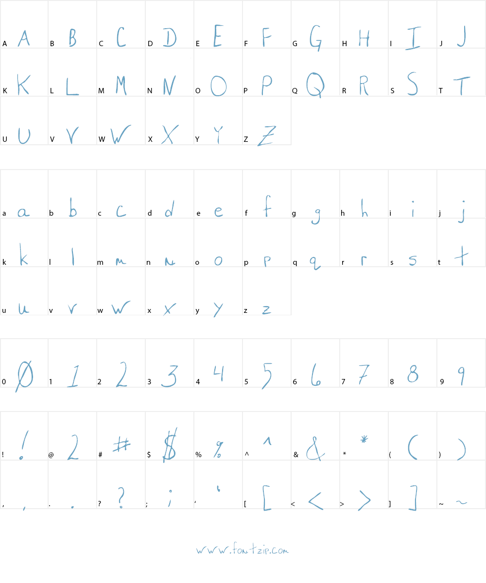 MTF Saxy Font Character